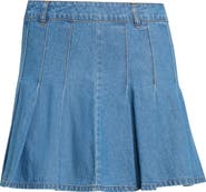 adidas Originals Pleated Denim Miniskirt