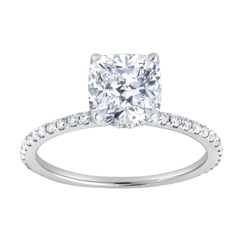 Adeline 14K Gold 2.90 Ct Cushion Lab Grown Diamond Engagement Ring