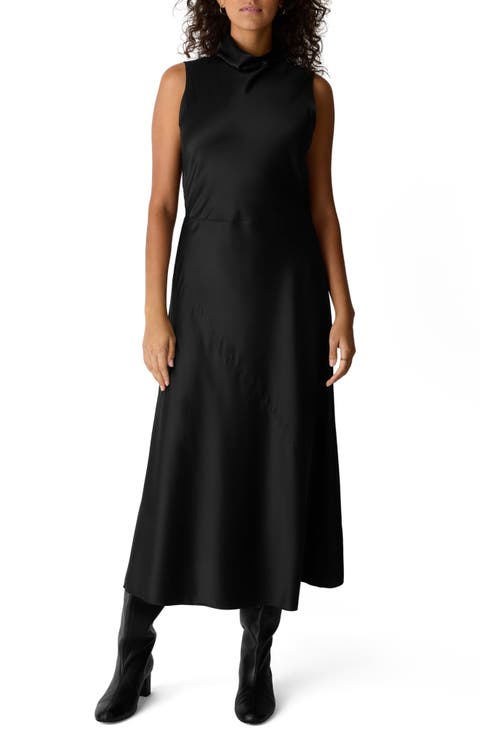 Cowl Neck Sleeveless Dress