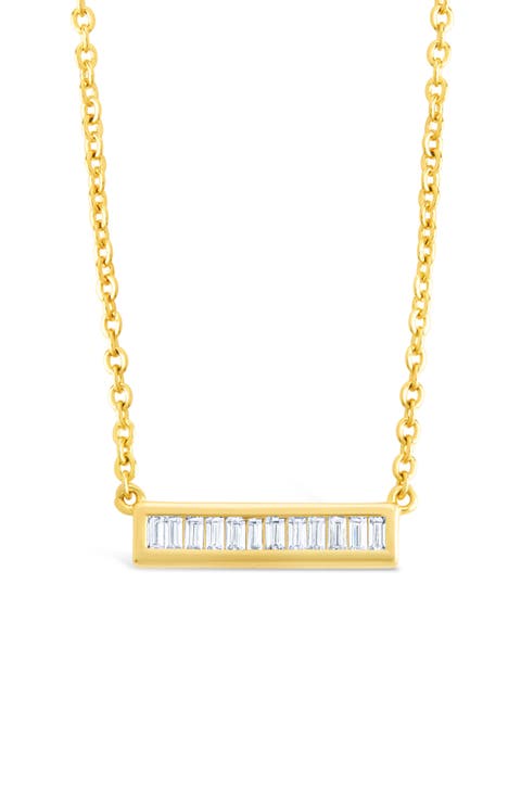 Ricki Cubic Zirconia Bar Pendant Necklace