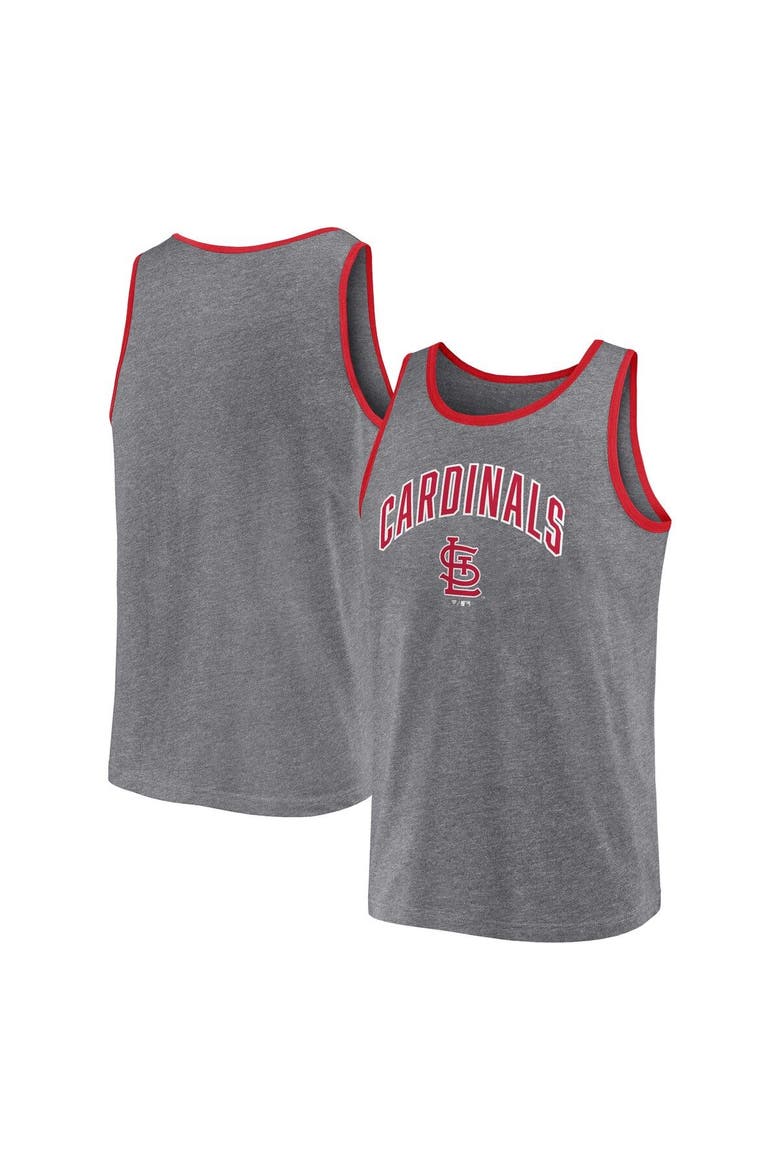 Men's Fanatics Branded  Heather Gray St. Louis Cardinals Primary Tank Top, Main, color, Heather Gray