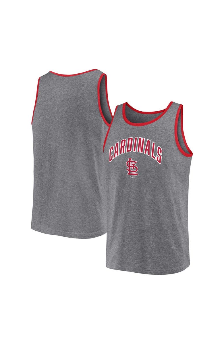 FANATICS Men's Fanatics Branded Heather Gray St. Louis Cardinals Primary Tank Top, Main, color, Heather Gray
