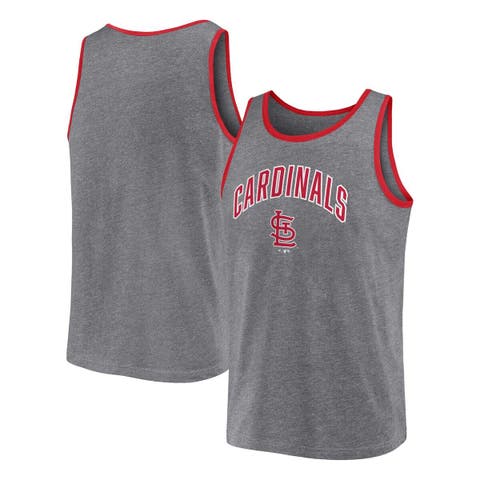 Men's Fanatics Branded  Heather Gray St. Louis Cardinals Primary Tank Top