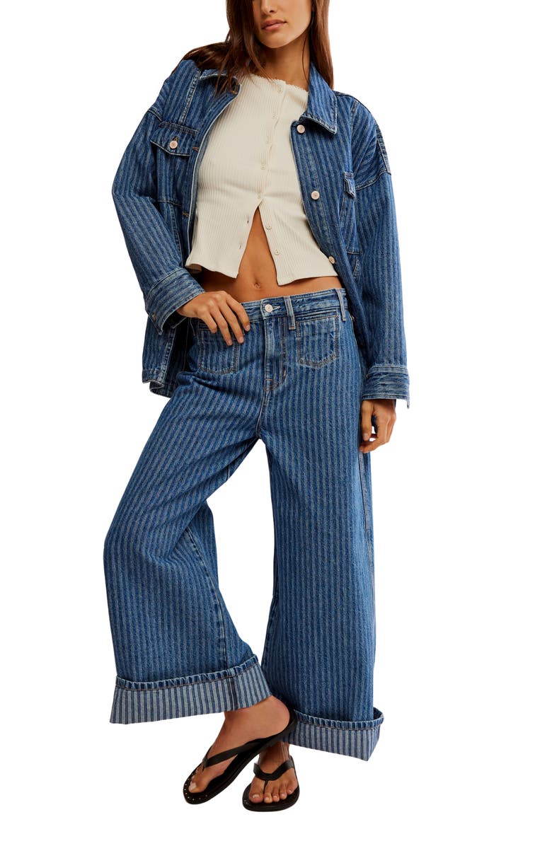 Free People Dunes Denim Shirt Jacket, Alternate, color, 