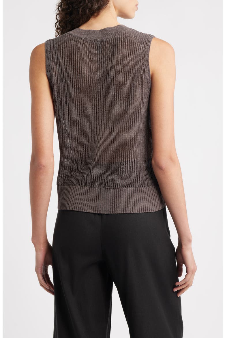 Organic Cotton & Silk Sweater Vest, Alternate, color, RYE