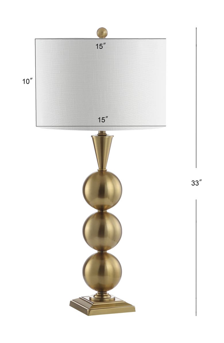 JONATHAN Y Mackenzie 33" Metal LED Table Lamp, Brass, Alternate, color,