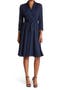 Prescott Three-Quarter Sleeve Faux Wrap Dress