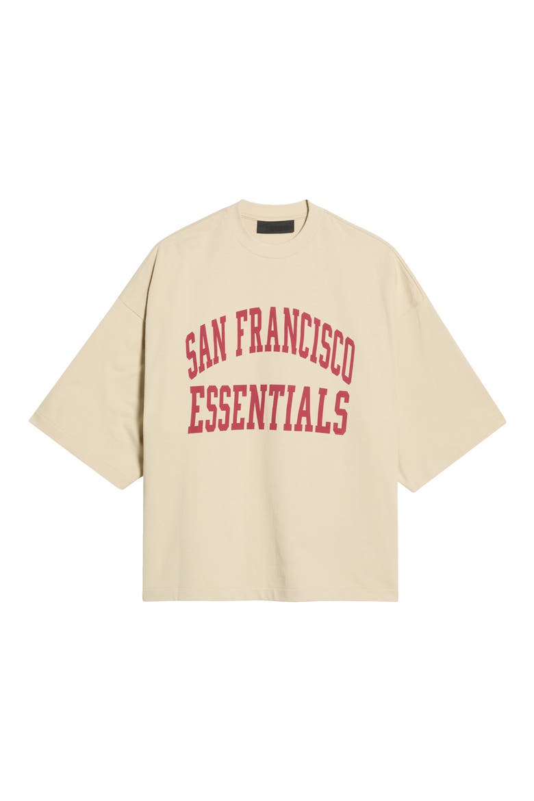 San Francisco 49ers Merch Oversize Cotton Graphic T-Shirt, Main, color, SANDSTONE