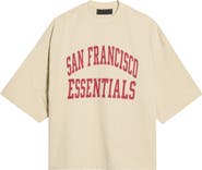 Fear of God Essentials San Francisco 49ers Merch Oversize Cotton Graphic T-Shirt