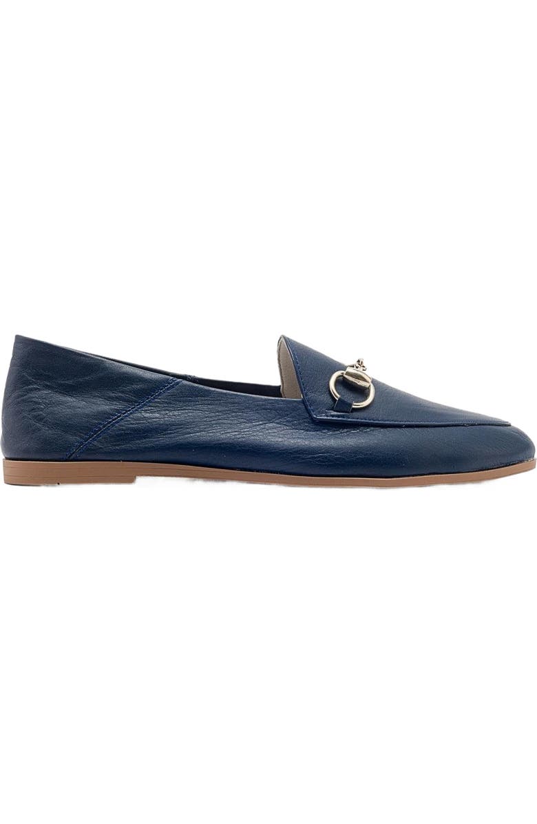 Forever & Always Shoes Penny Leather Horsebit Loafers, Alternate, color, Navy Blue Leather
