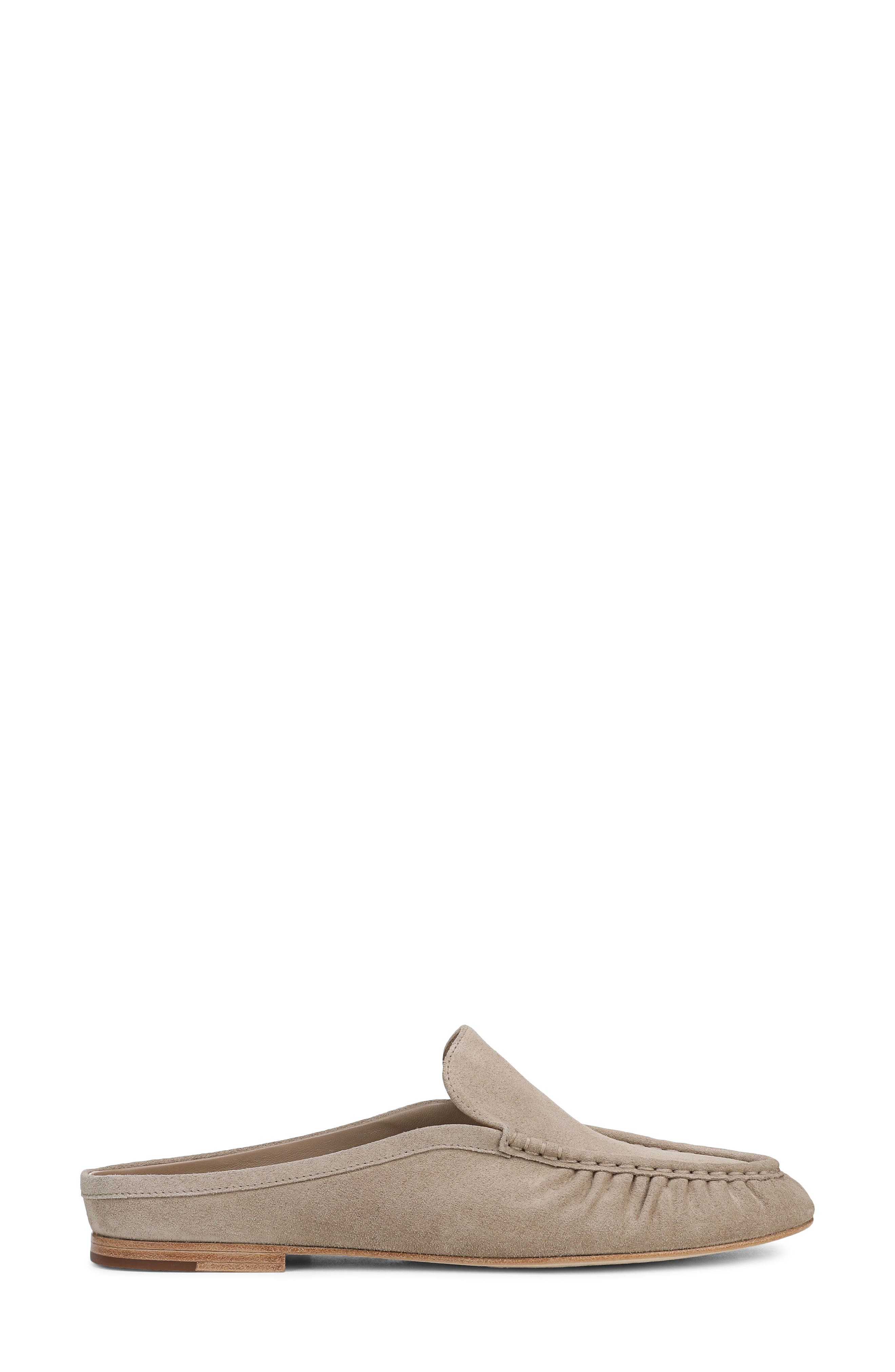 Tevin Ruched Apron Toe Mule, Alternate, color, DARK CLAY