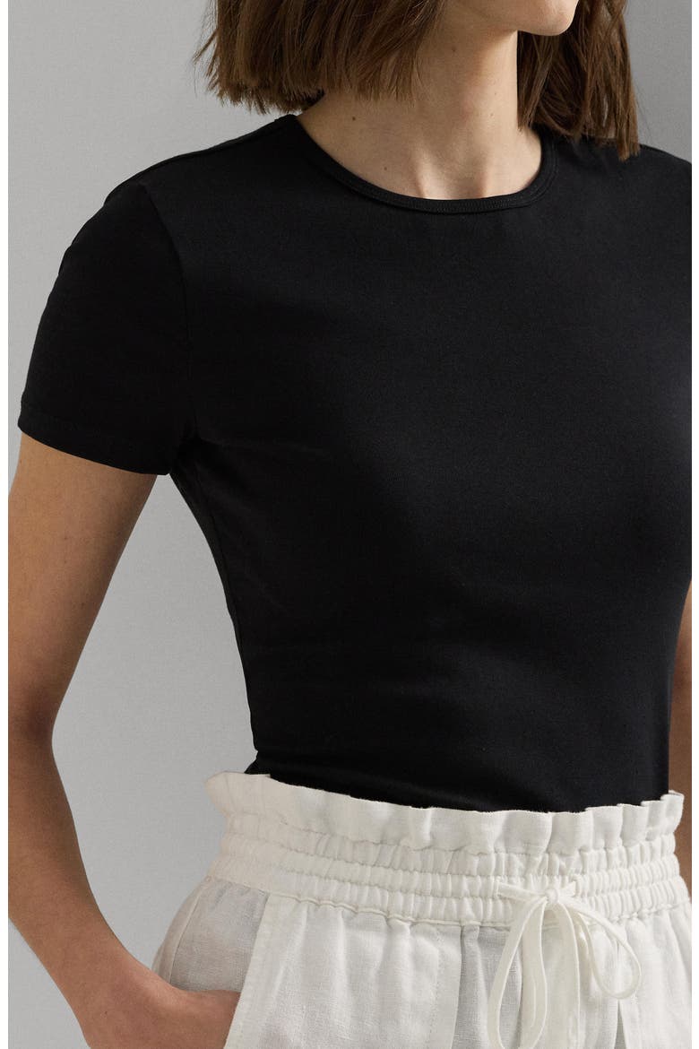 Cotton Blend T-Shirt, Alternate, color, POLO BLACK
