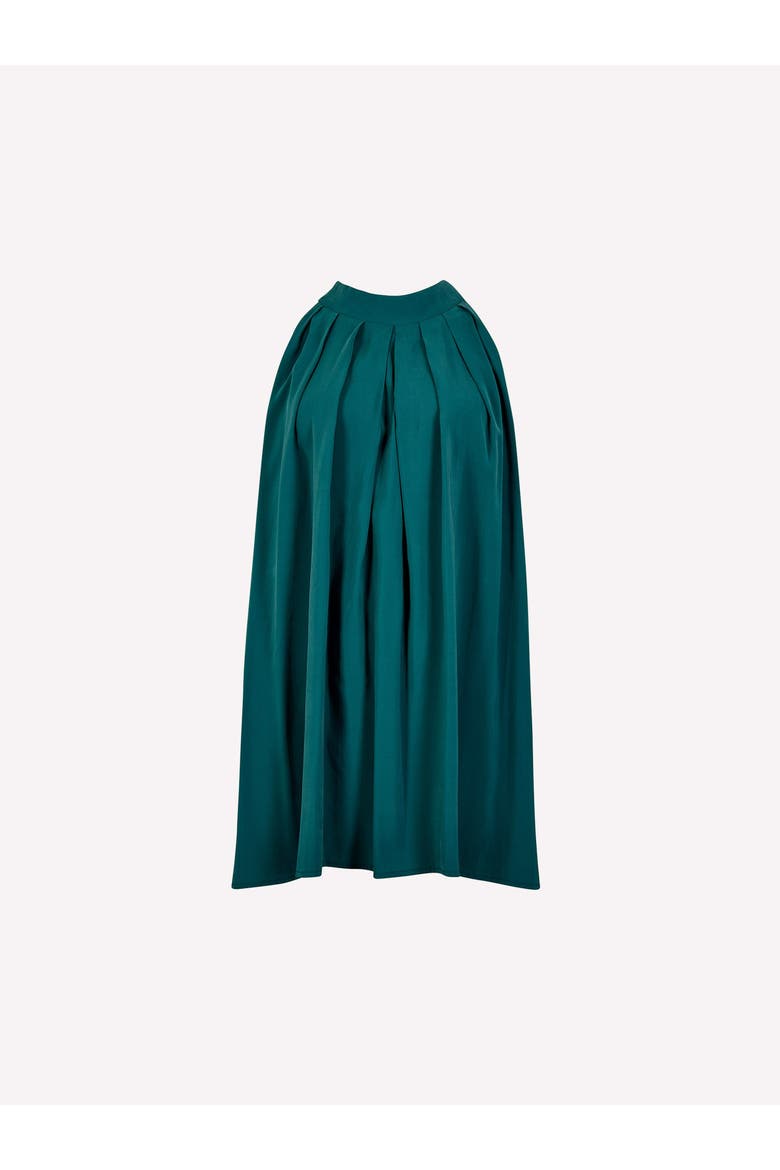 Pleat Detail Tunic Top, Alternate, color, Teal