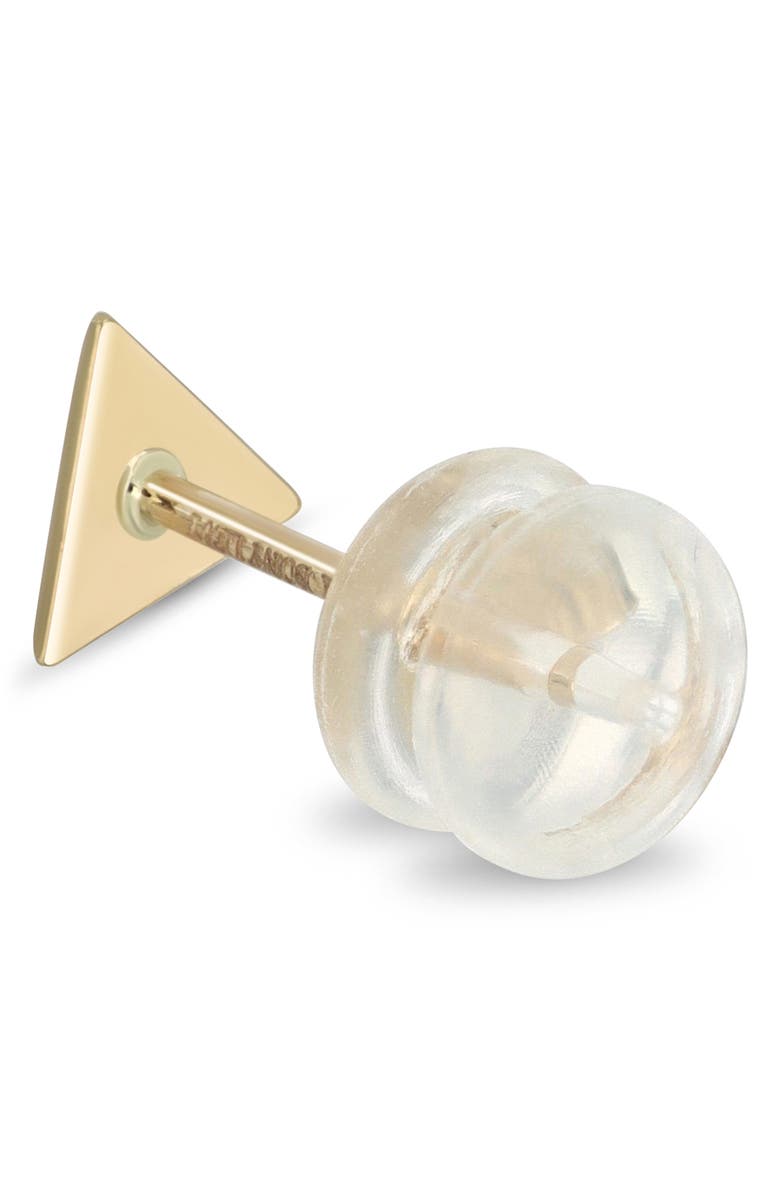 Bony Levy 14K Gold Brushed Pyramid Stud Earrings, Alternate, color, Yellow Gold