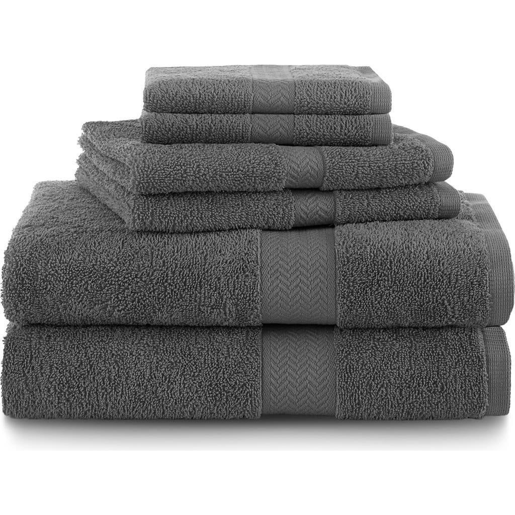 Martex Ringspun 6-piece Towel Set In Gray