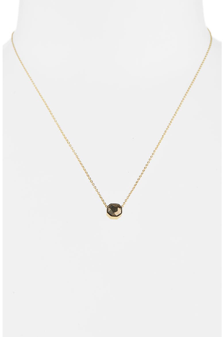 Power Gemstone Charm Adjustable Necklace, Main, color, STRENGTH/ PYRITE/ GOLD