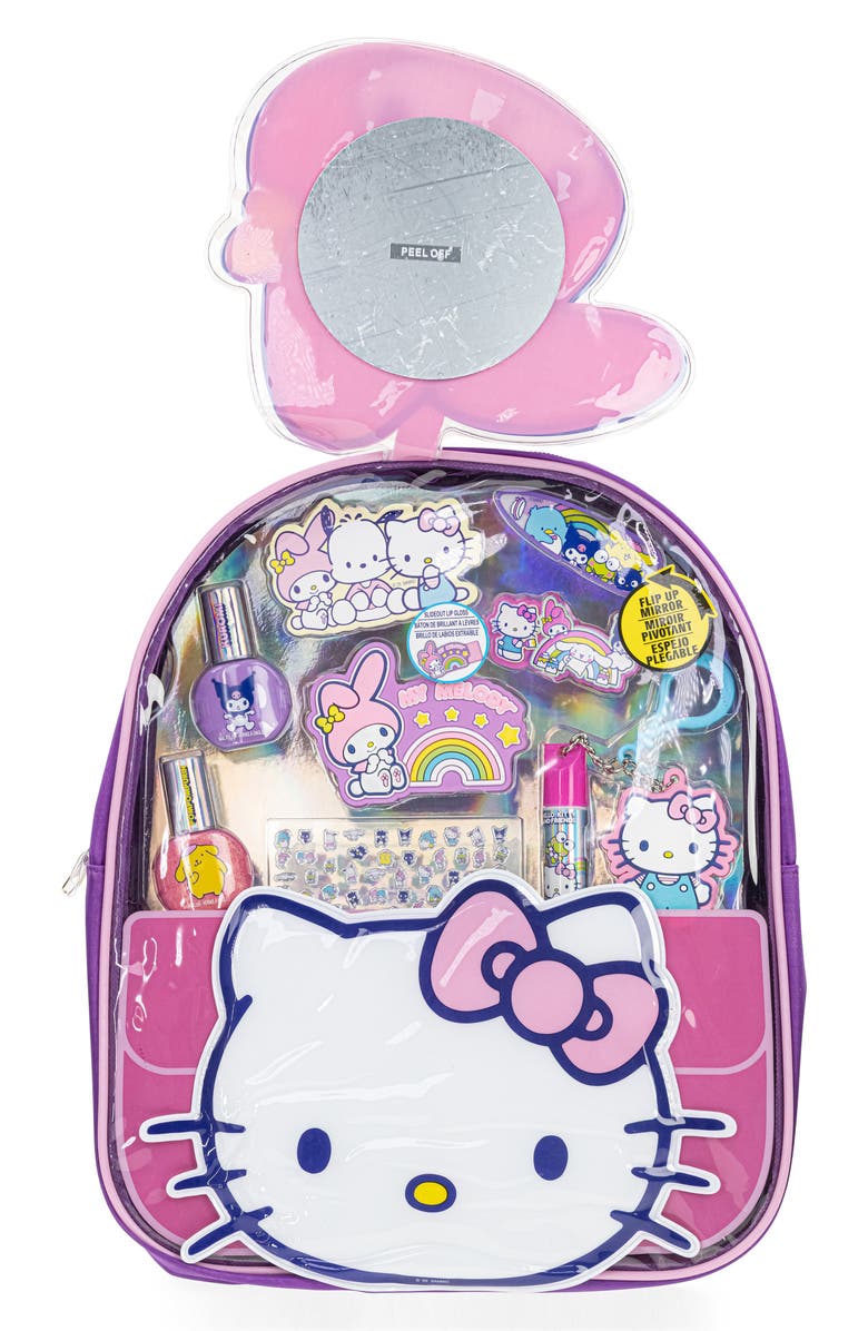 TOWNLEYGIRL Hello Kitty Double Puffy Cosmetic & Backpack Set, Alternate, color, Pink