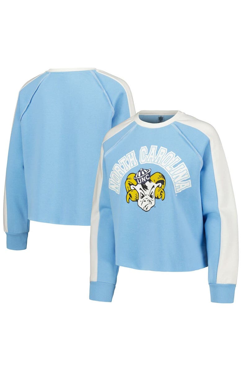 GAMEDAY COUTURE Women's Gameday Couture Carolina Blue North Carolina Tar Heels Blindside Raglan Cropped Pullover Sweatshirt, Main, color, Light Blue