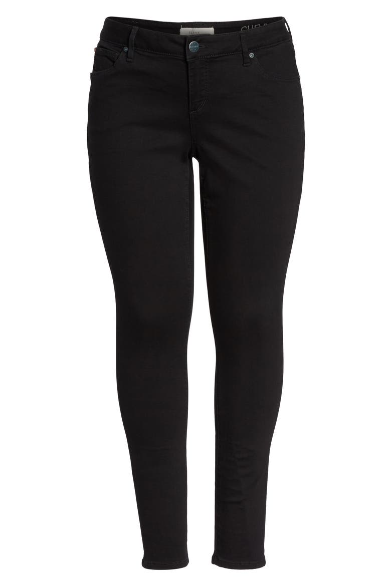 'The Skinny' Stretch Denim Jeans, Alternate, color, SOLID BLACK