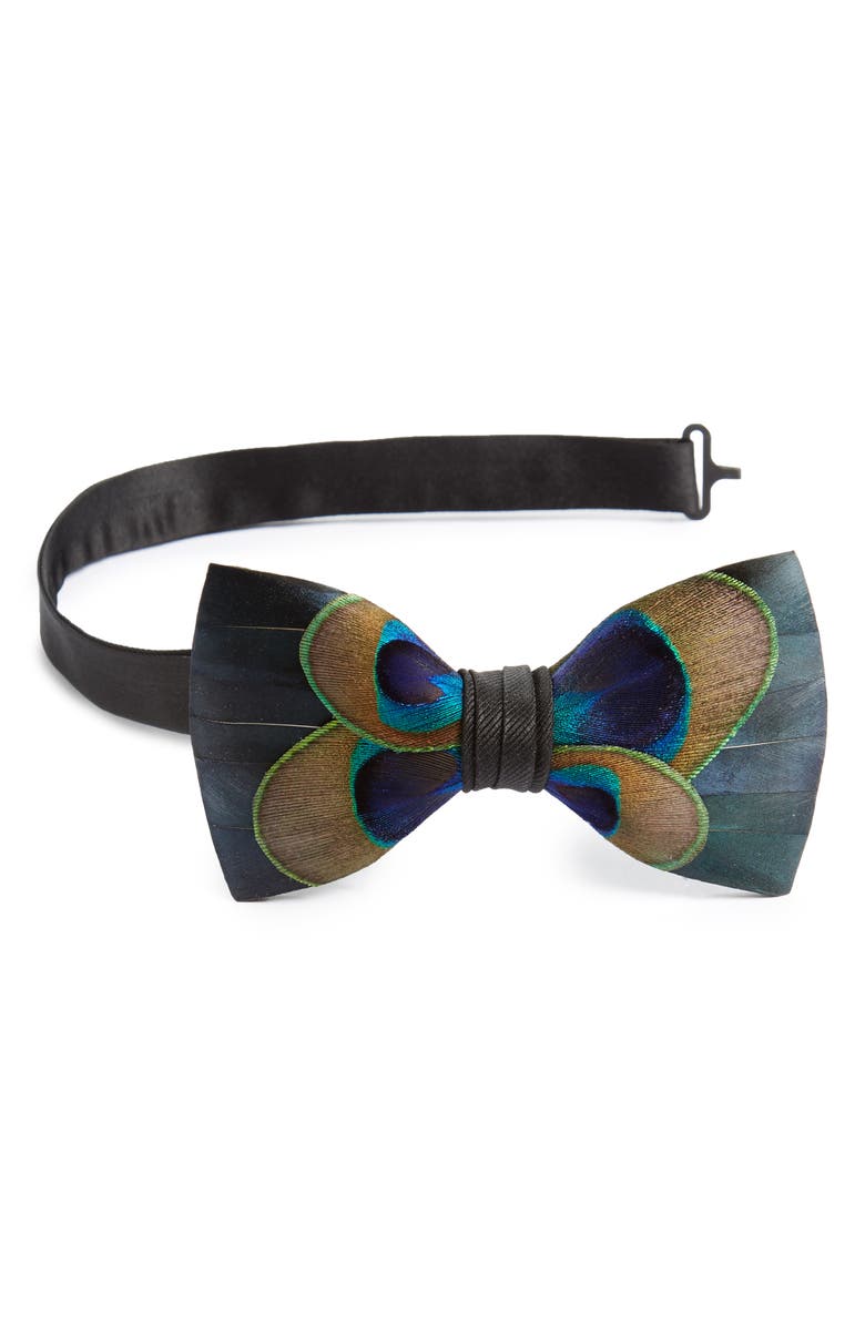 Brackish & Bell Aberdeen Feather Bow Tie, Main, color, 
