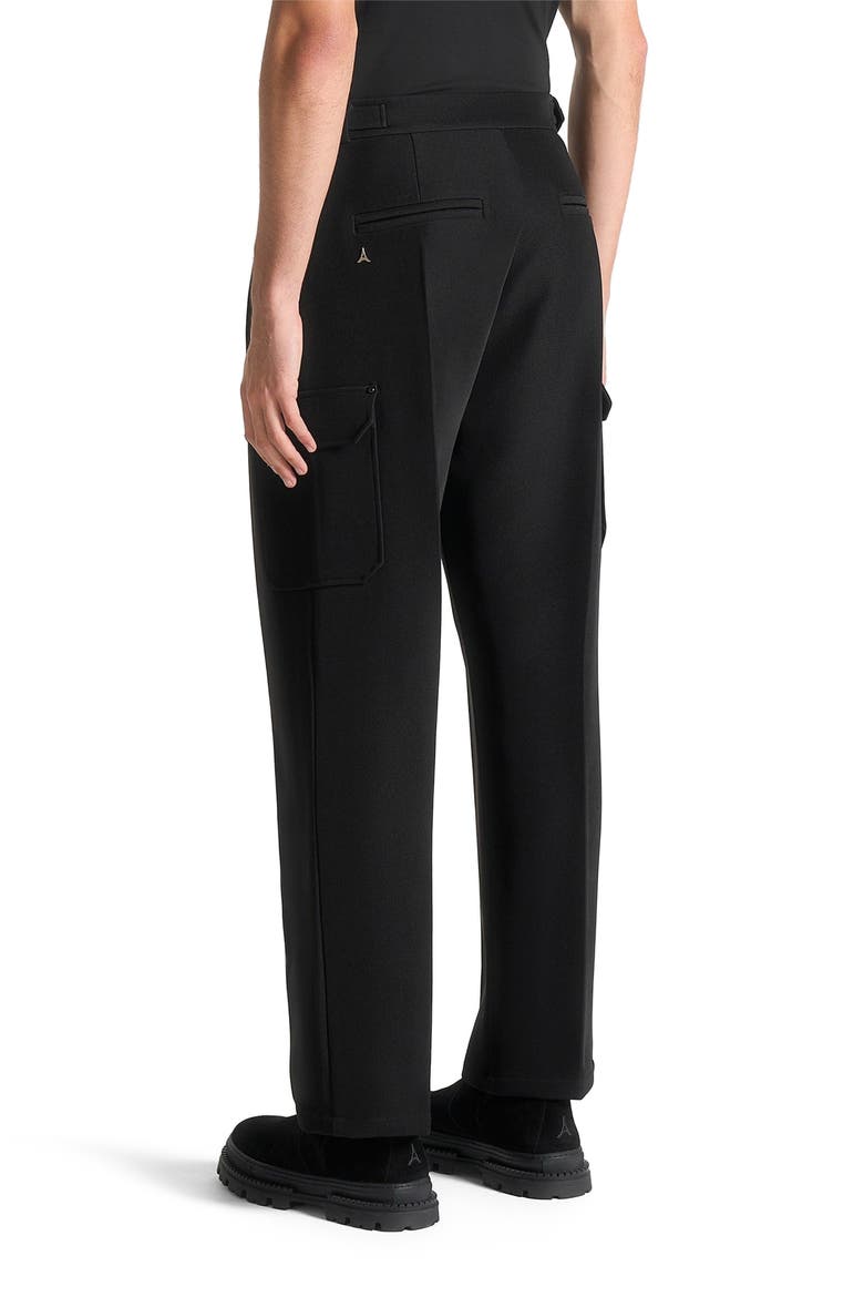 Maurice Relaxed Fit Twill Pocket Trousers, Alternate, color, Black