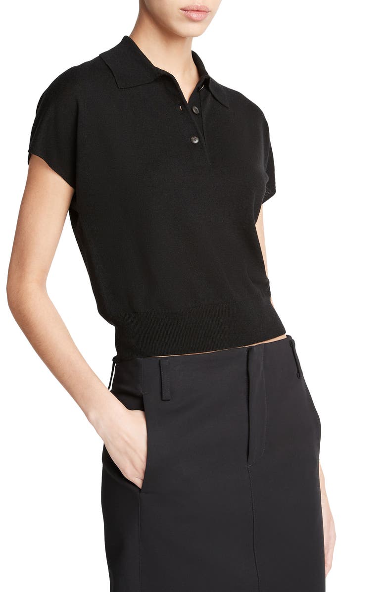 Vince Wool Blend Polo Sweater, Alternate, color, 