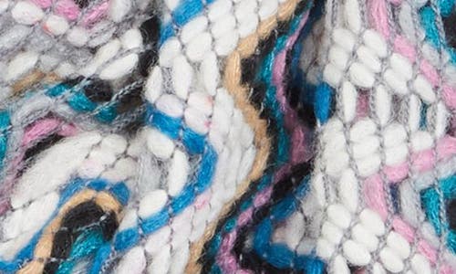 Missoni Zigzag Fringe Scarf In Gray