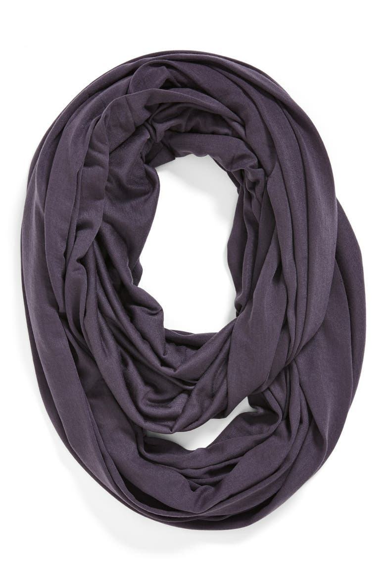 'Two Timer' Jersey Infinity Scarf, Main, color, STEEL GREY