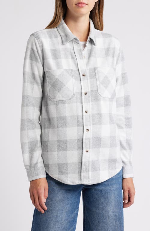 Beachlunchlounge Sally Plaid Shacket In Gray