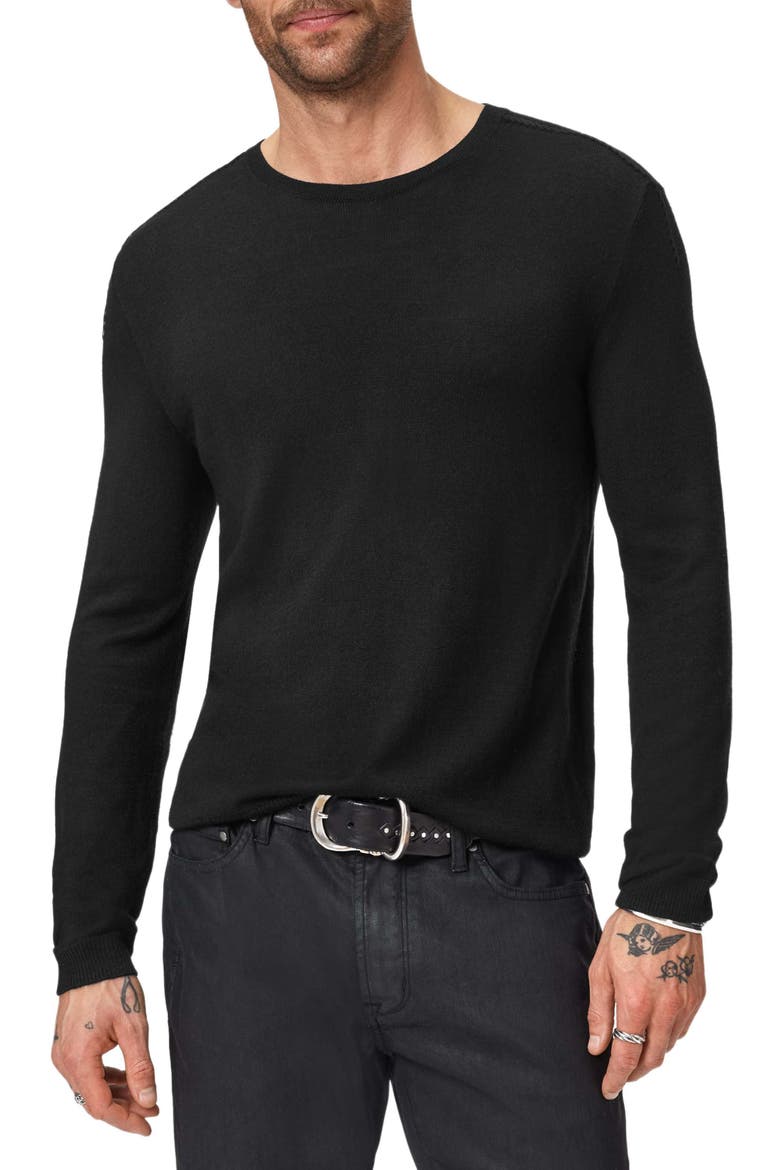 Novas Regular Fit Alpaca & Silk Sweater, Main, color, BLACK