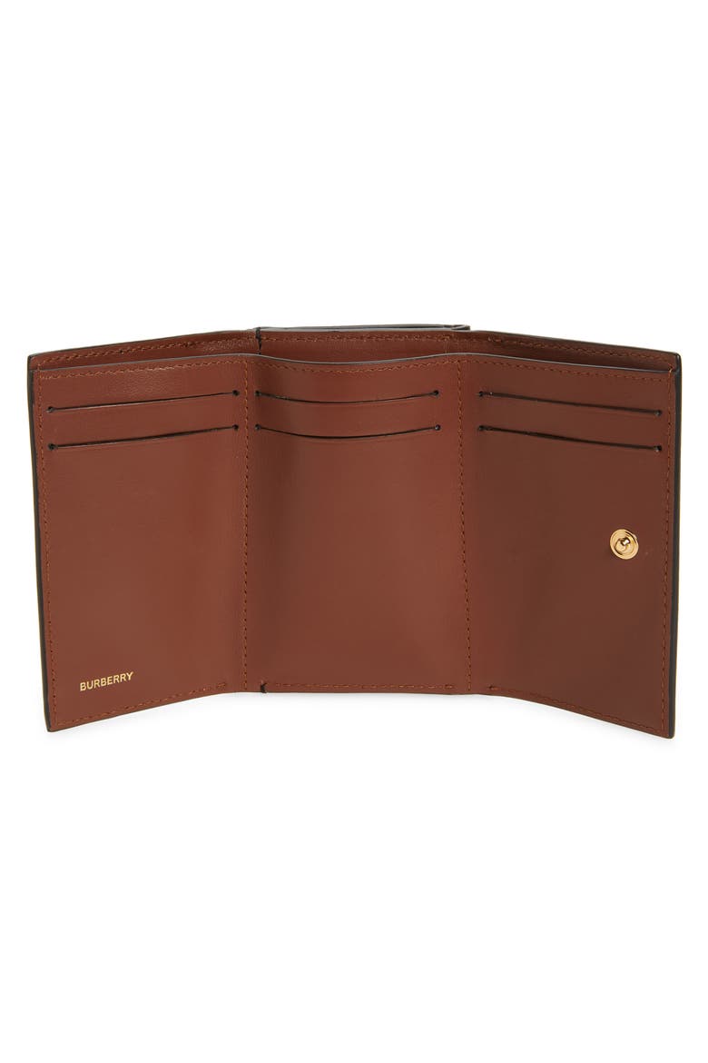 Lark Icon Stripe Trifold Leather Wallet, Alternate, color, ARCHIVE BEIGE