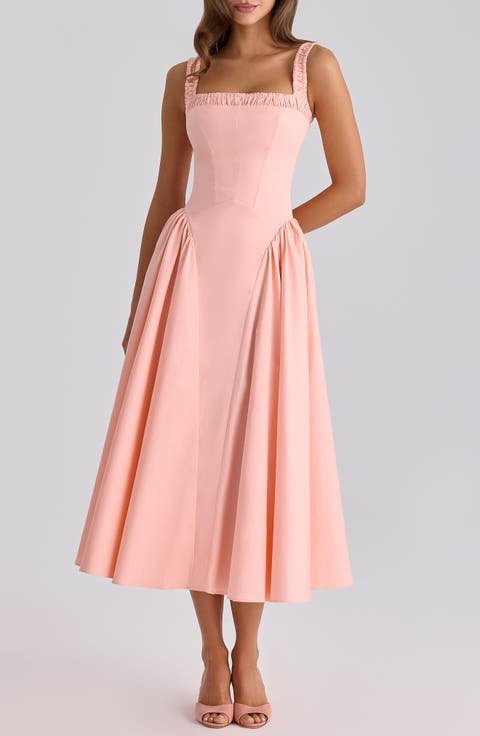 Dorothy Stretch Pima Cotton Cocktail Midi Dress