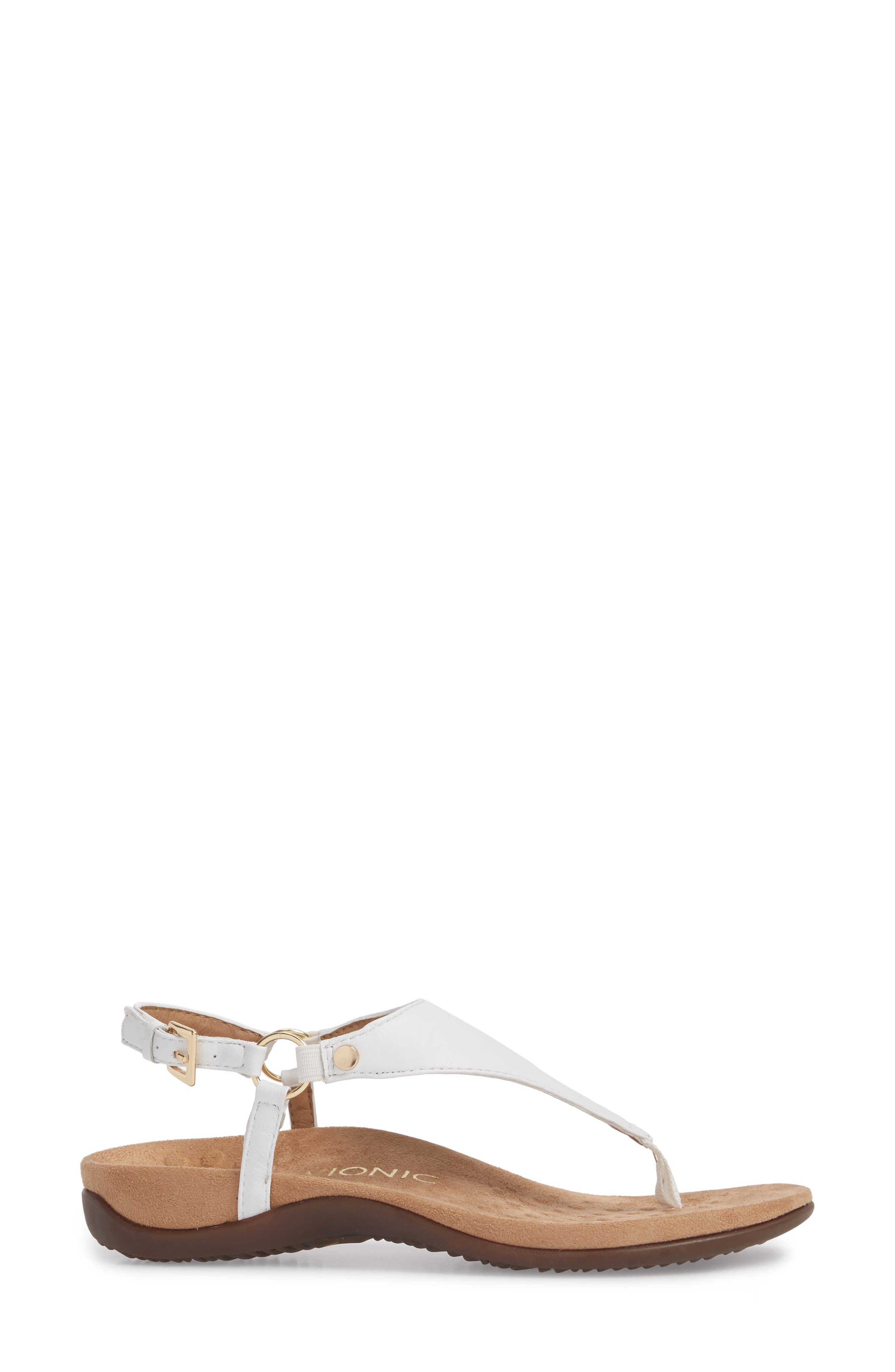 Kirra Orthaheel® Sandal, Alternate, color, WHITE LEATHER