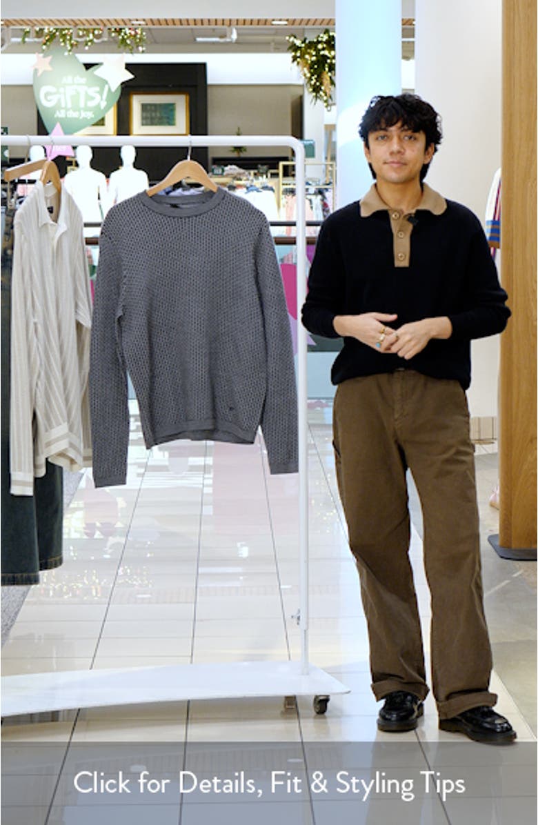 Geo Jacquard Wool Sweater, sales video thumbnail