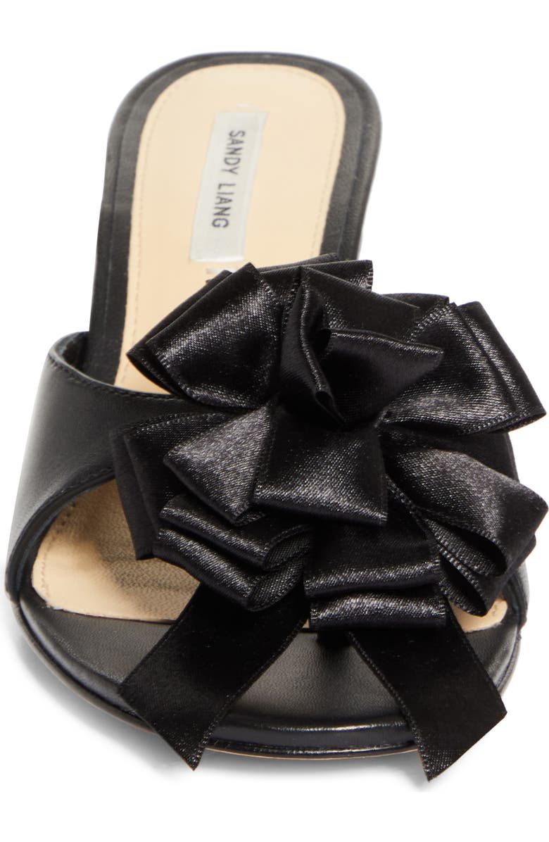 Sandy Liang Celebration Slide Sandal, Alternate, color, Black