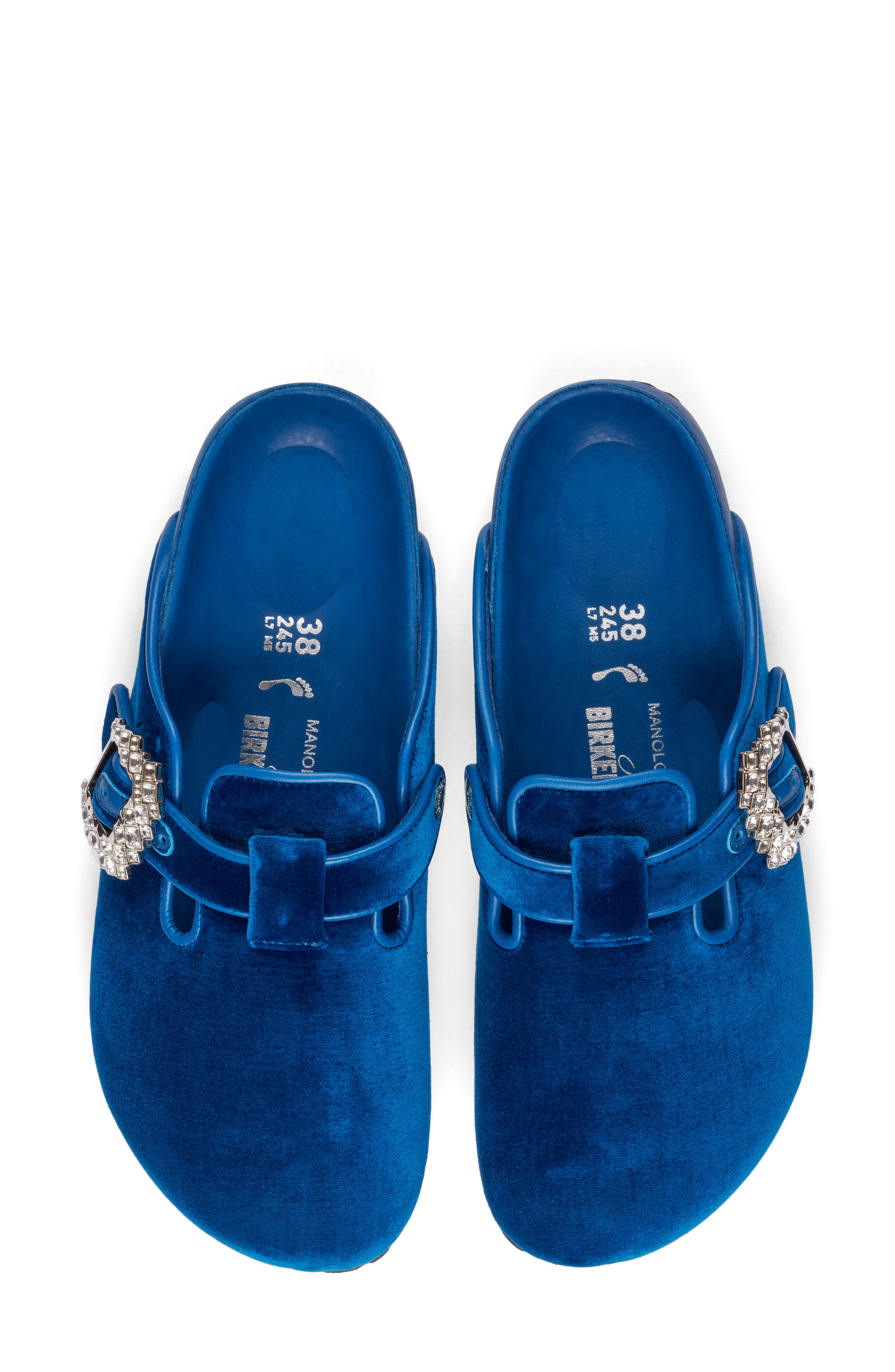 BIRKENSTOCK X MANOLO Blahnik Boston Crystal Buckle Clog, Alternate, color, 