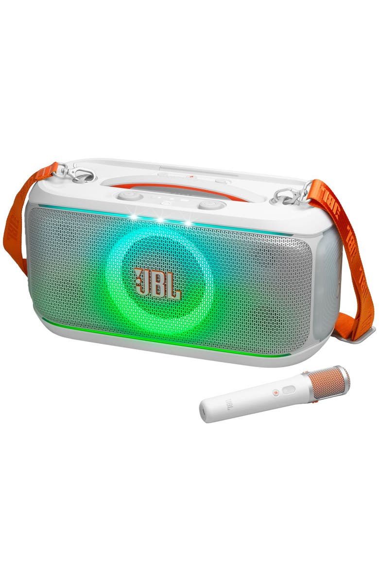 JBL On-The-Go 2 Plus PartyBox Bluetooth Speaker, Main, color, White