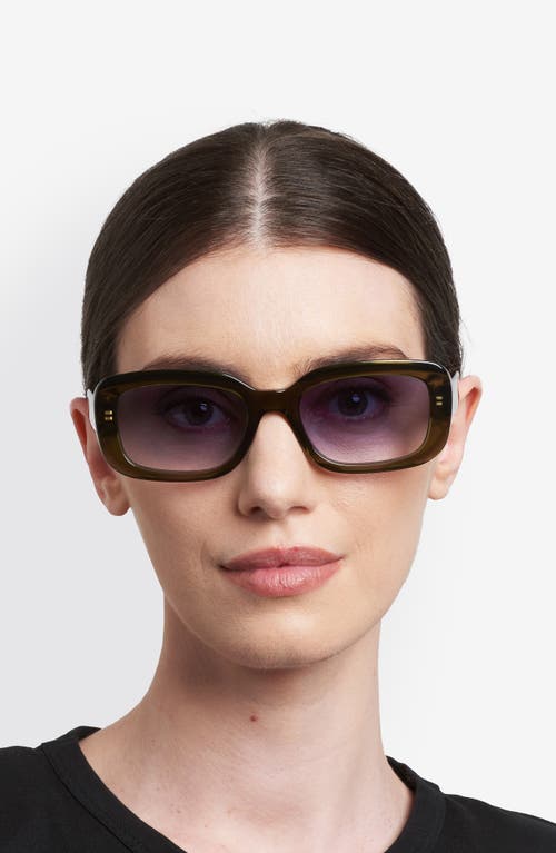 Moschino 54mm Gradient Rectangular Sunglasses In Green