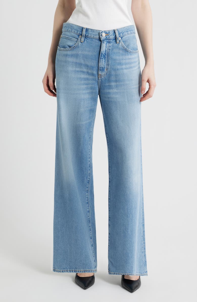 FRAME The Off Duty Stroll Wide Leg Jeans, Main, color, Frey