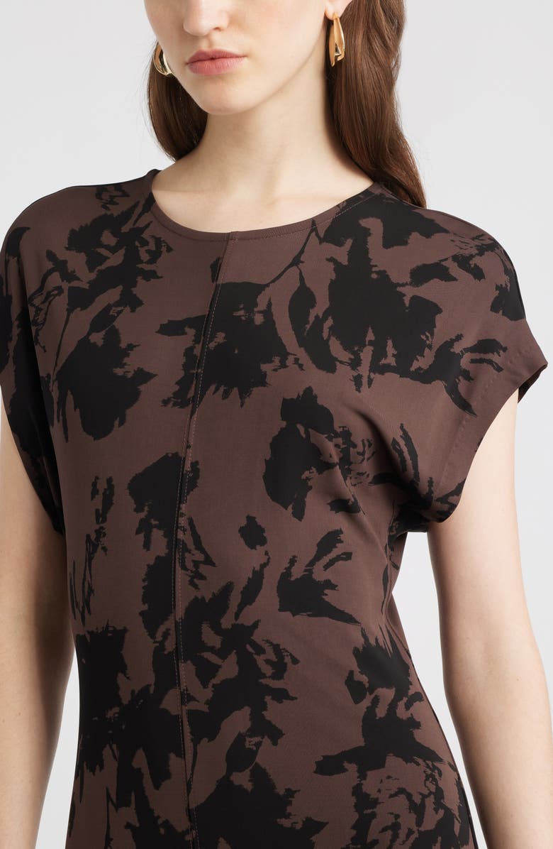 Nordstrom Dolman Sleeve Maxi Dress, Alternate, color, Brown Coffee Char Floral