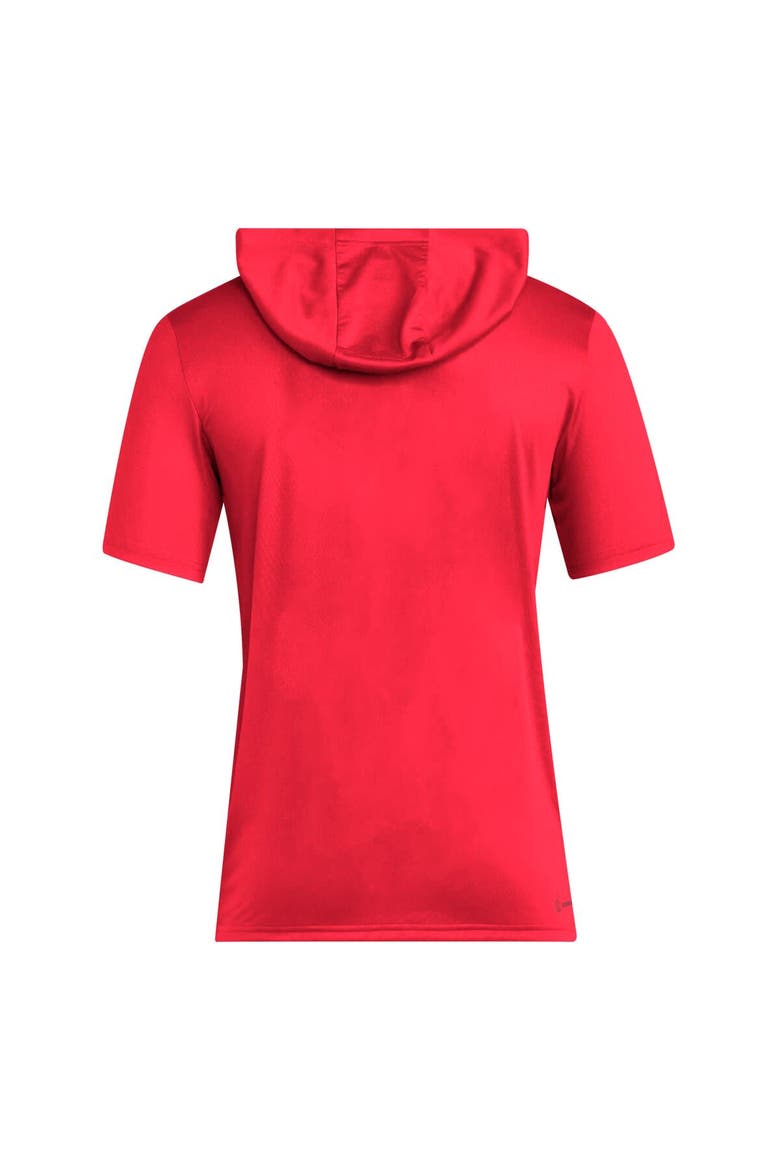 Men's adidas Red NC State Wolfpack 2025 AREOREADY Sideline Training Hooded T-Shirt, Alternate, color, Red