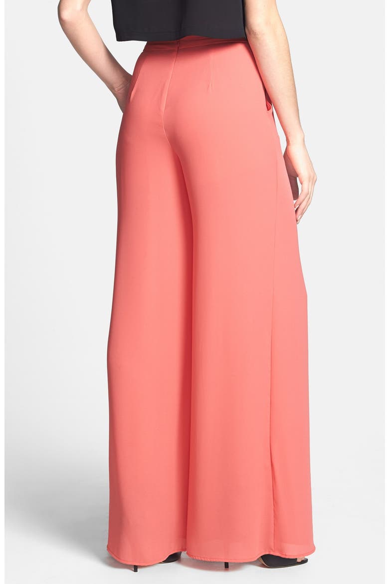ASTR Sheer Wide Leg Pants, Alternate, color, CORAL