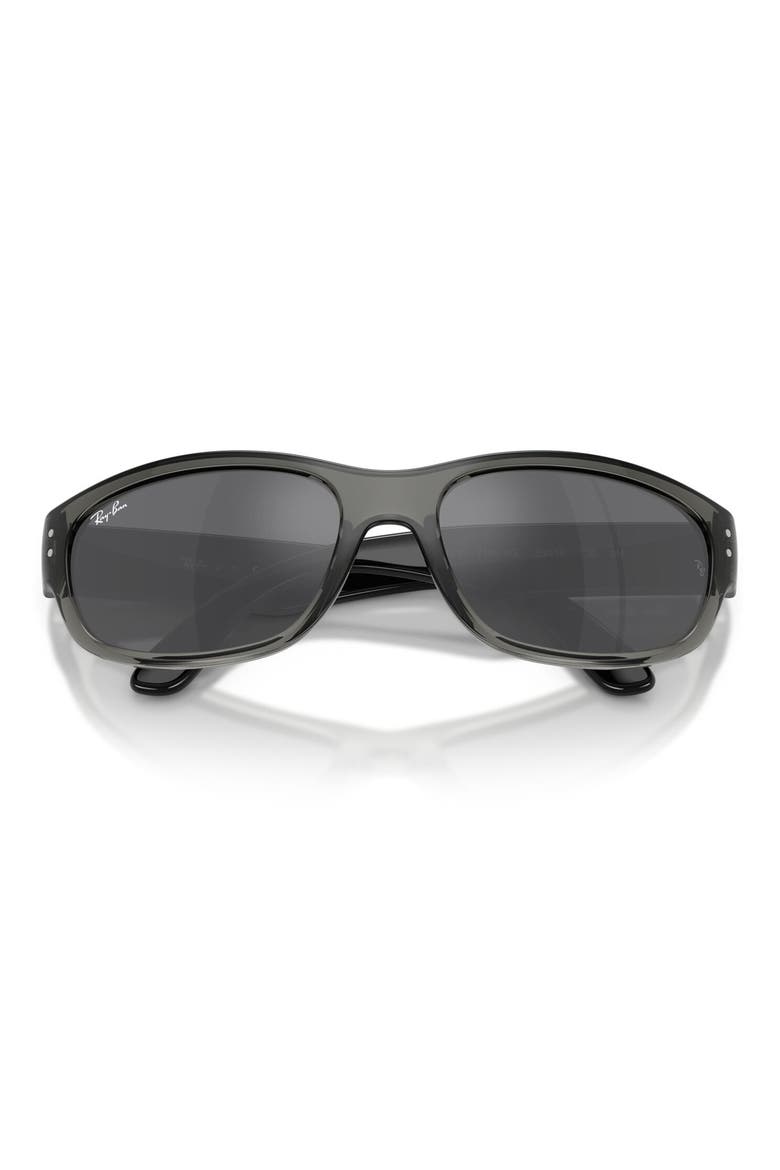 Kids' 55mm Square Sunglasses, Alternate, color, TRANSPARENT GREY / GREY SILVER