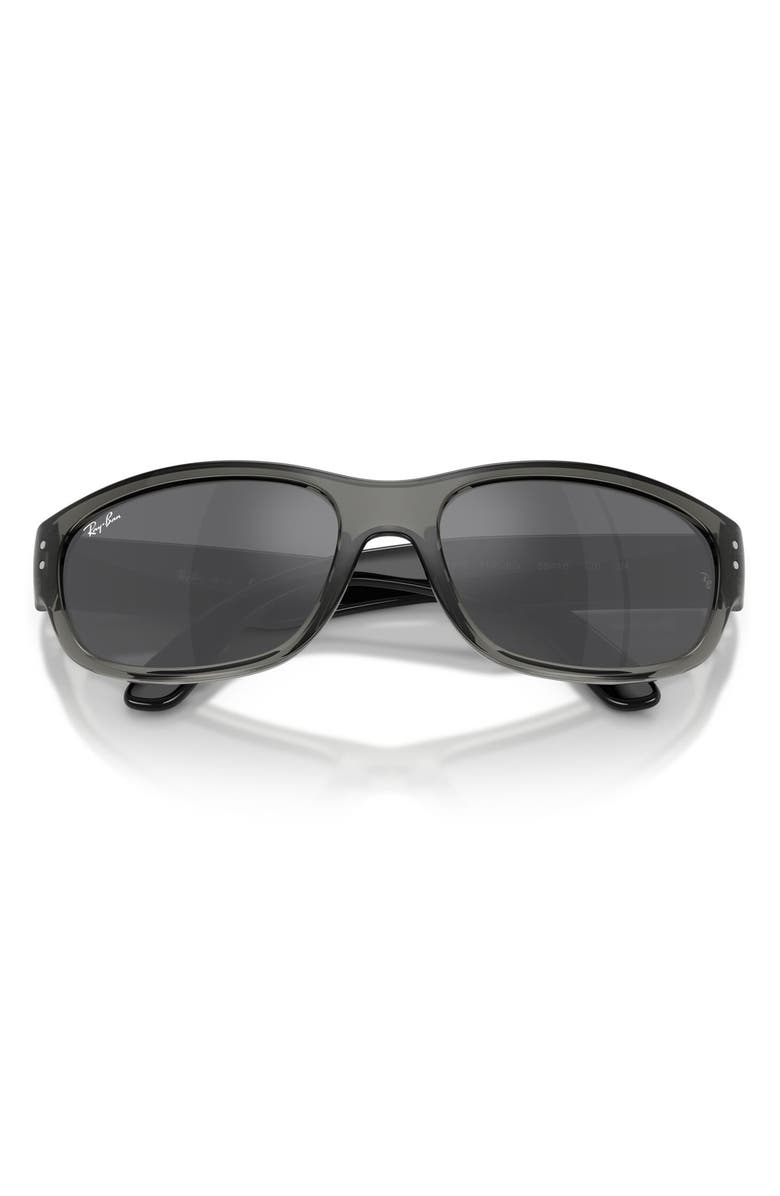 Ray-Ban Kids' 55mm Square Sunglasses, Alternate, color, Transparent Grey / Grey Silver