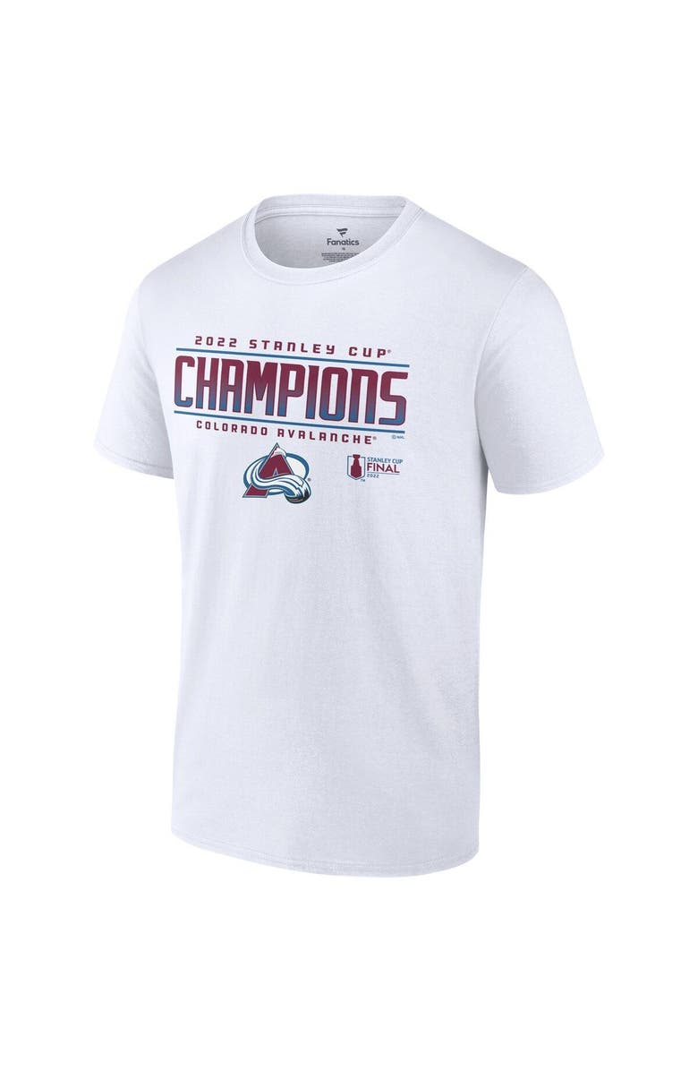 FANATICS Men's Fanatics Branded White Colorado Avalanche 2022 Stanley Cup Champions Signature Roster T-Shirt, Alternate, color,