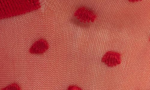 Stems Pippa Ruffle Dot Quarter Socks In Red