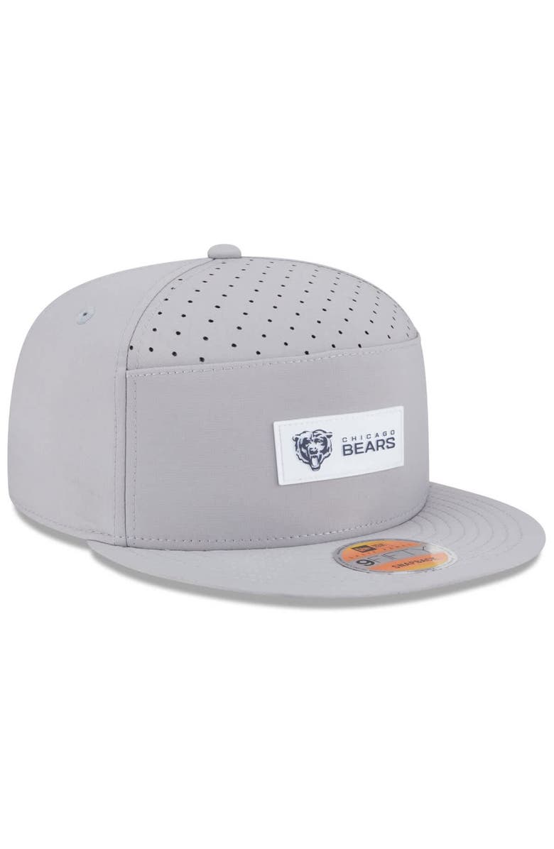 New Era Men's New Era Gray Chicago Bears 2025 Sideline Split Panel 9FIFTY Snapback Hat, Alternate, color, Gray