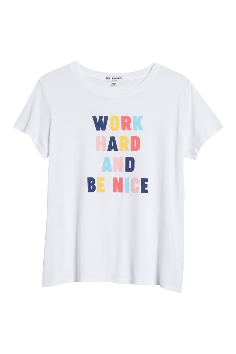 Work Hard Loose Graphic Tee, Alternate, color, WHITE