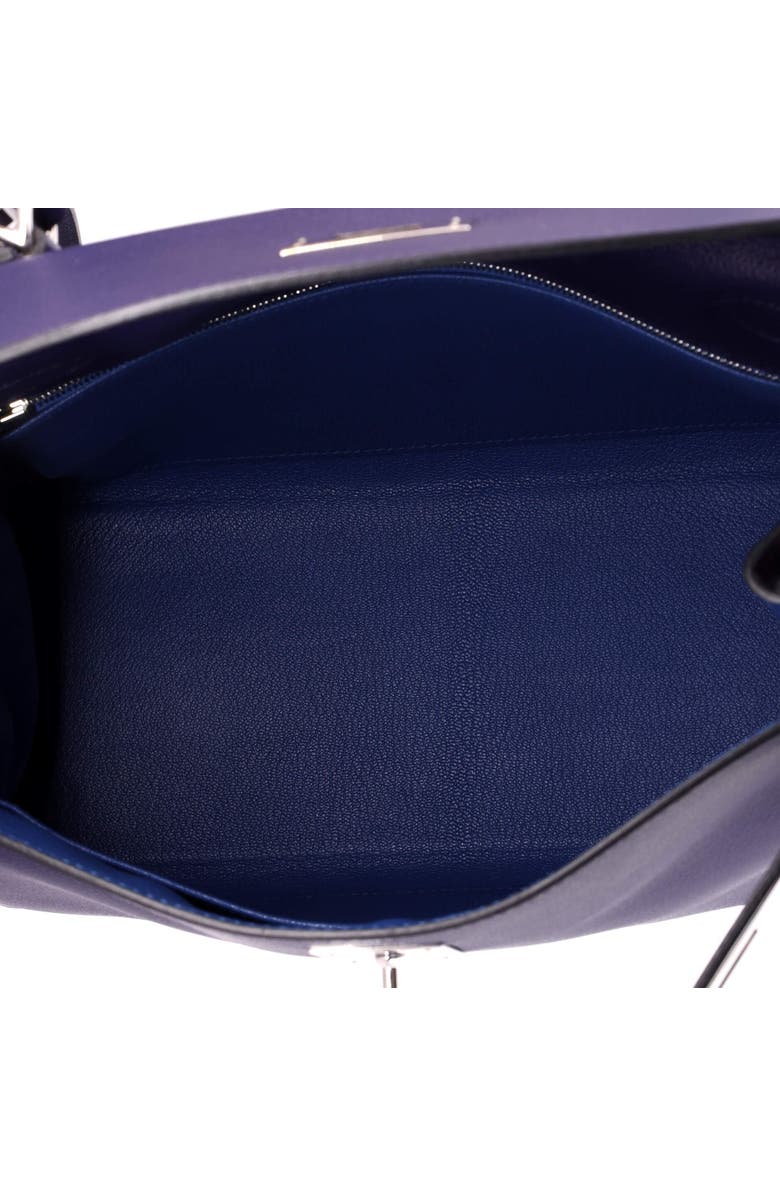 Pre-Owned Hermes Kelly Handbag Verso Evercolor with Palladium Hardware 28, Alternate, color, Verso-Bleu Encre/Bleu Zellige