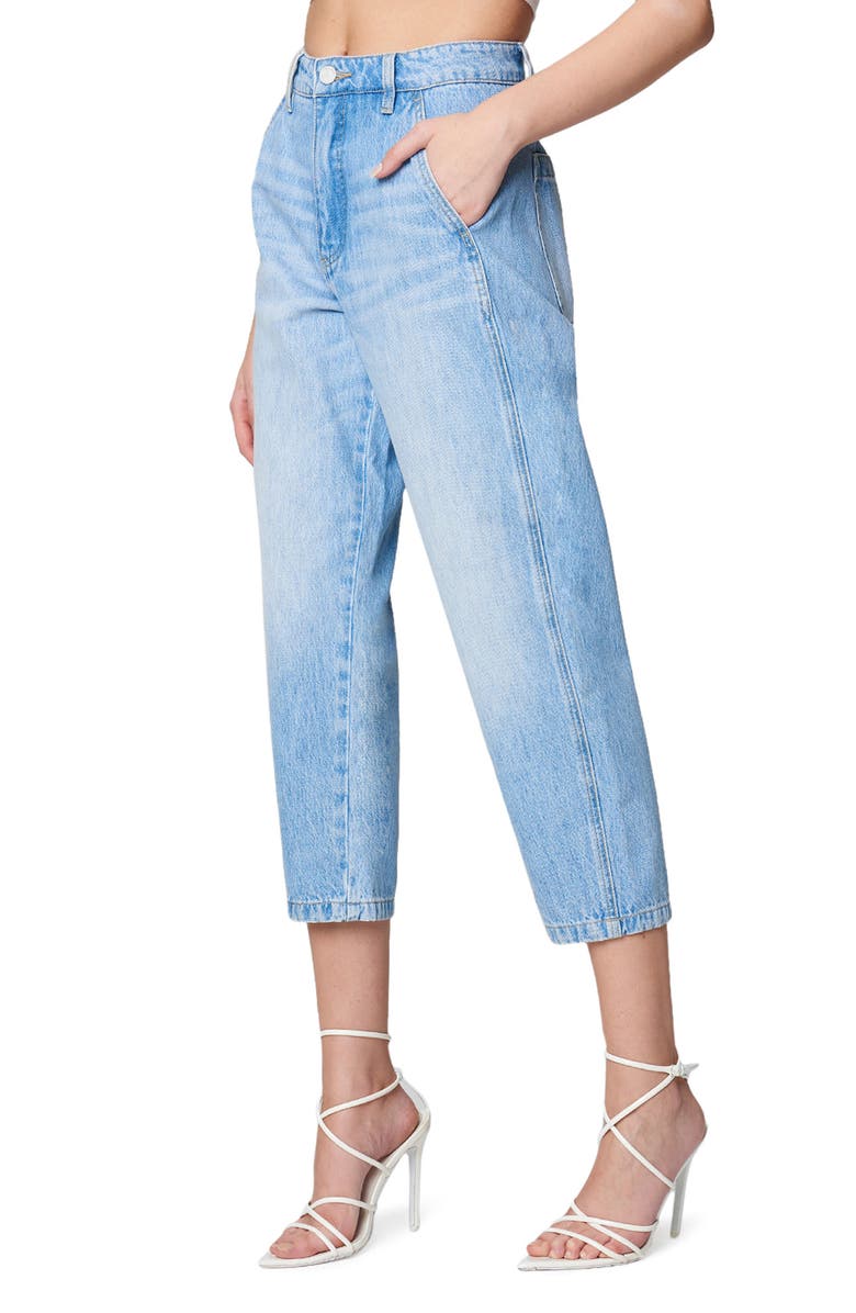 BLANKNYC High Waist Crop Bow Leg Jeans, Alternate, color, 